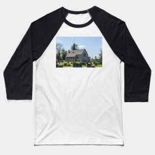 Small town church with cemetery Baseball T-Shirt